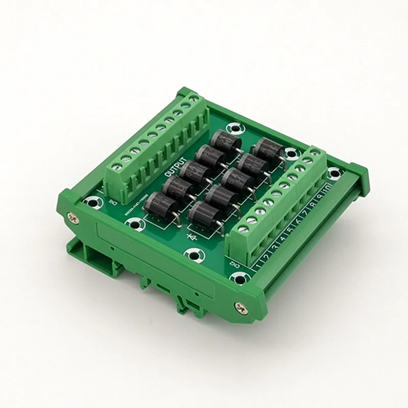 DIN rail mountable Diode Protection Terminal Block 6A10 6A/1000V Diode Terminal Block.