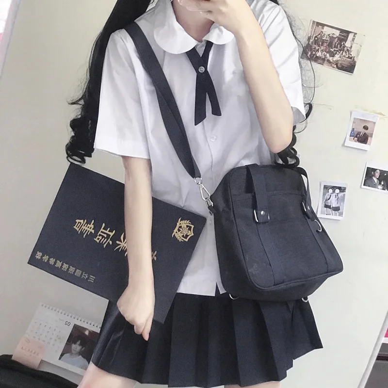 Uniforme japonais JK 3 pièces, uniforme scolaire Anime Cosplay Costume d'écolière japonaise coréenne marine étudiant Tops + jupe + cravate ensembles