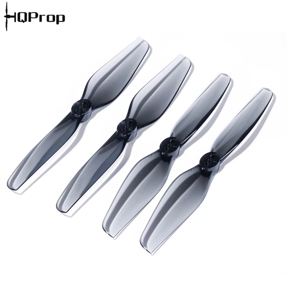 HQPROP T4X2.5 Grey 4025 2-Blade PC Propeller for RC FPV Racing Freestyle 4inch Toothpick Micro Long Range LR4 Drones Explorer