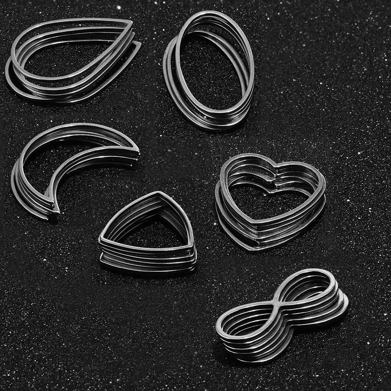 10Pcs/lot Stainless Steel Waterdrop Square Charms Gold Earring Connector Charm for Jewelry Making
