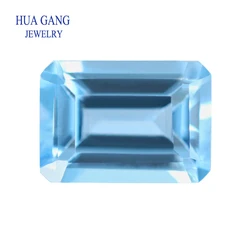 Blue Topaz Natural Loose Topaz Gemstone Octangle Shape Facetted Cut Size 4x6~10x12mm For DIY Jewelry