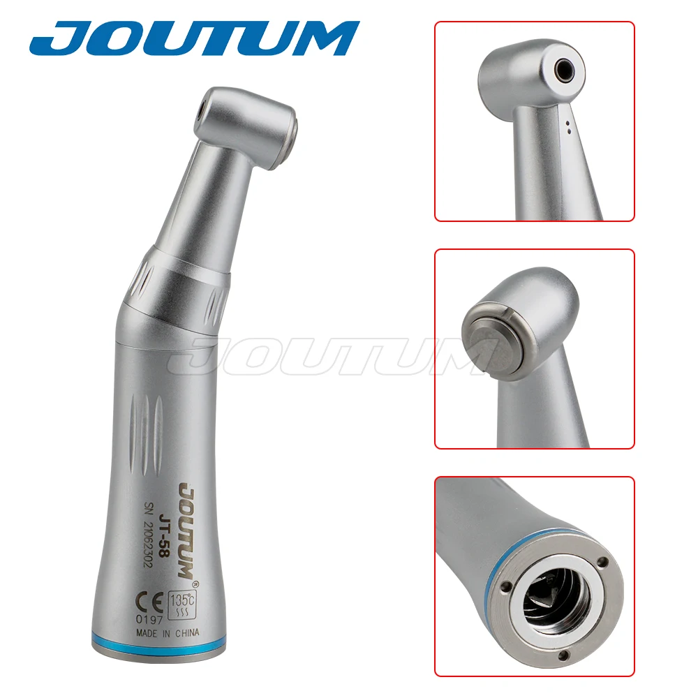 Dental Inner Water Spray Channel Contra Angle Push Button Low Speed Handpiece