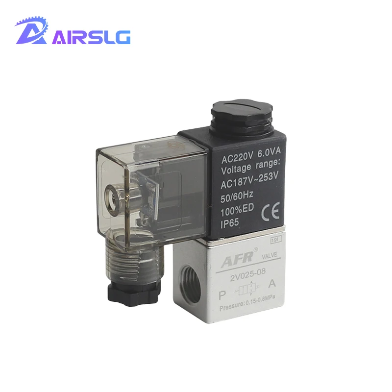 2V025-08 Valve 12V 24V 110V 220V 36V Volt  Air Solenoid Valves 2 Position 2 Port 1/4\