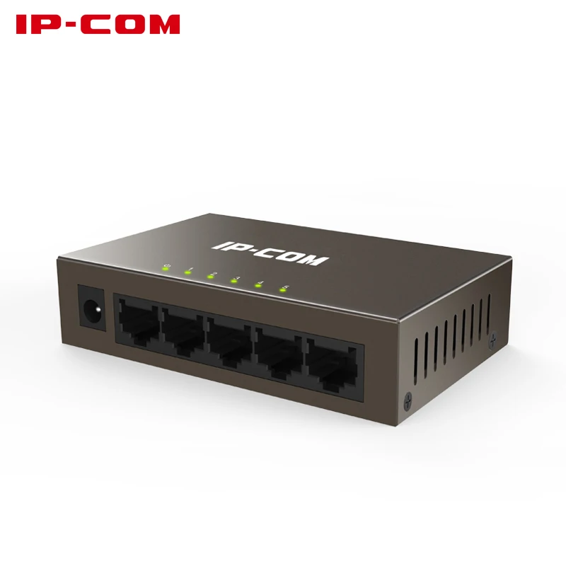 IPCOM F1005 Conmutador de escritorio Ethernet rápido de 5 puertos Conmutador Ethernet 10/100M Conmutador de red de 5 puertos Plug And Play