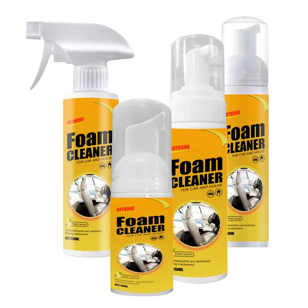 150/ 250ml Multi-purpose Foam Cleaner Anti-aging Cleaning Car Interior Leather Seat Spray Foam Cleaner Home Cleaning Foam Spray