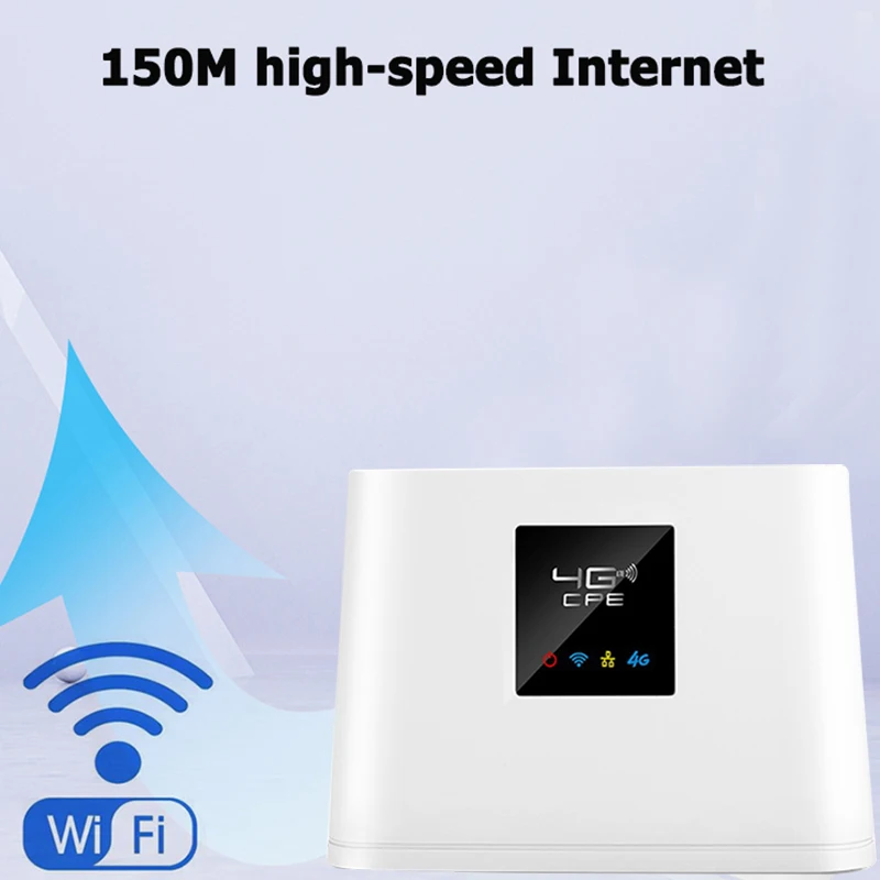 KuWFi 4G Router 150Mbps Wireless Wifi Router Com Slot Para Cartão SIM & Porta RJ45 Antenas Externas Embutidas Suporte 10 Usuários WiFi