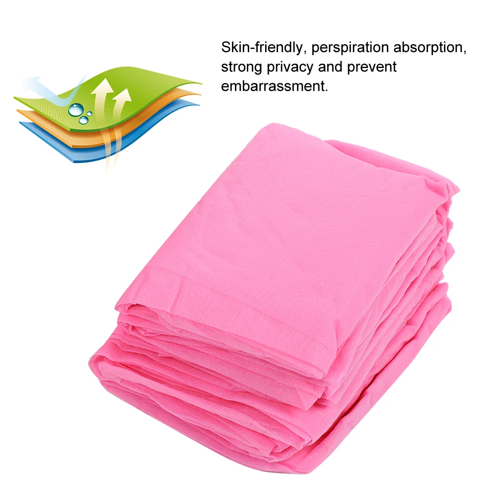 10Pcs/Set Disposable Non-Woven Beauty Salon Bath Skirt Dress Lady SPA Bath Towel