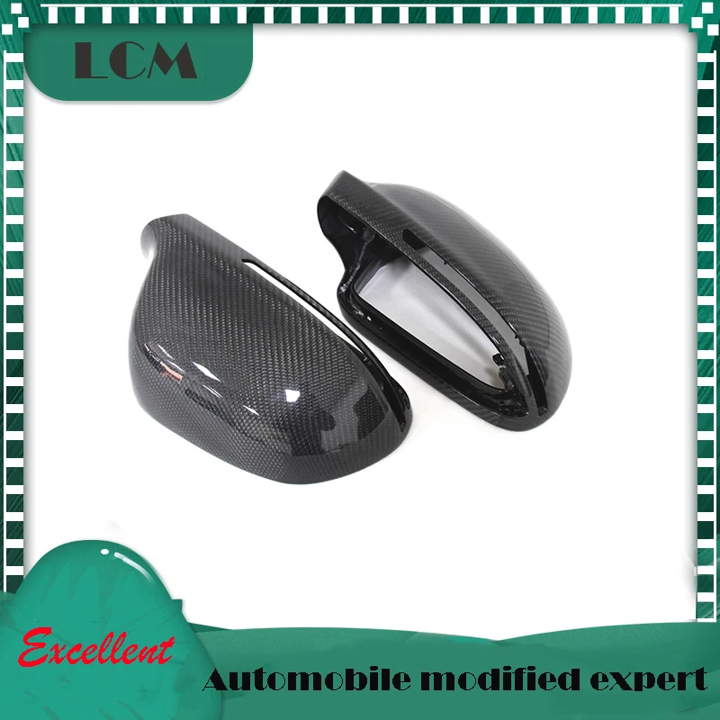 For Audi A4 B8 A3 S3 Q3 RS3 A5 A6L RS6 A8L S8 2009-12 With/Without Turn Light Signal Replacement Carbon Fiber Side Mirror Cover