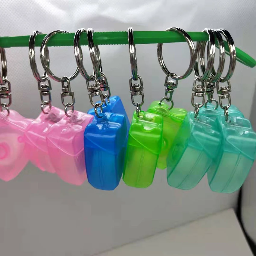 3ชิ้น/ล็อต15M ไนลอนทันตกรรมไหมขัดฟันกับกล่องเก็บแบบพกพา Mini Keychain ทันตกรรมไหมขัดฟัน Oral ทำความสะอา...