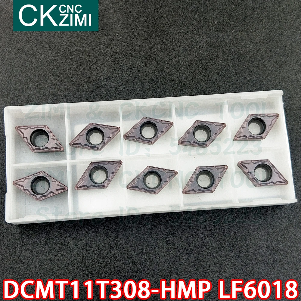 DCMT11T308-HMP LF6018 DCMT 11T308 HMP карбидные вставки внешние токарные вставки инструменты ЧПУ металлический токарный инструмент для нержавеющей стали