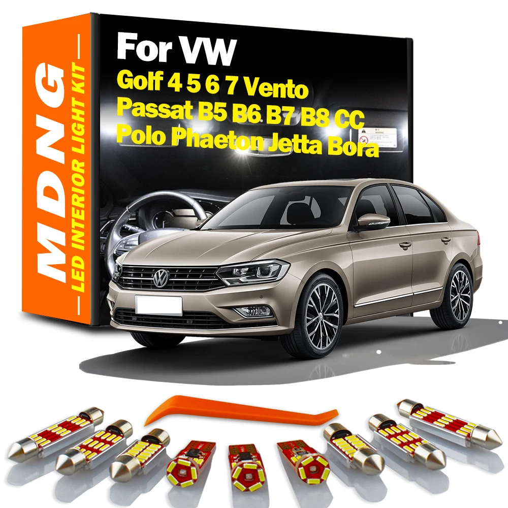 LED Interior Map Dome Trunk Light Kit For VW Golf Jetta Bora Vento 4 5 6 7 Passat B5 B6 B7 B8 CC Polo Phaeton Car Reading Bulbs