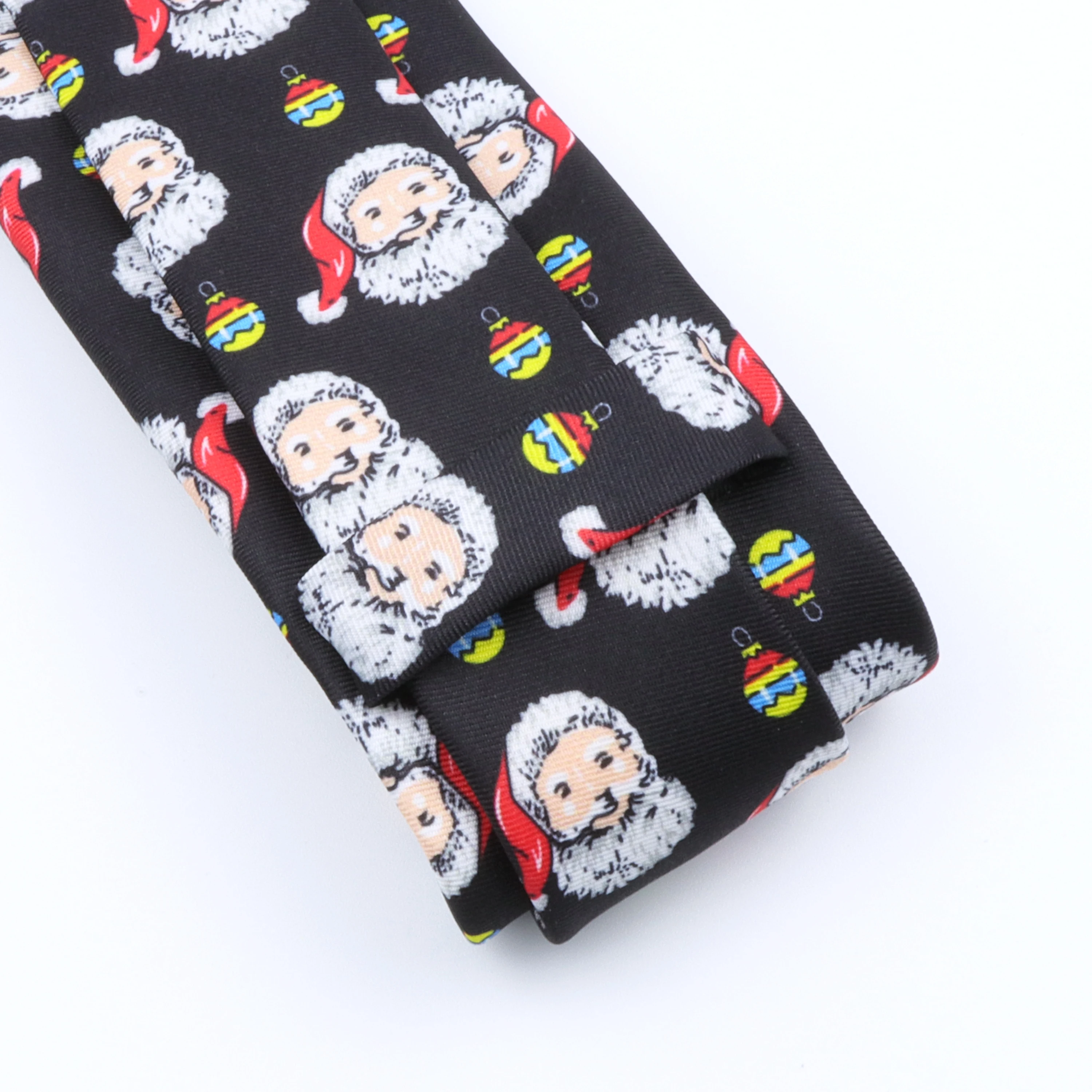 Red Black Blue Soft Printed Christmas Tie Polyester Snowman Santa Claus 7cm Neckties Classic Festival Accessories Theme Gift