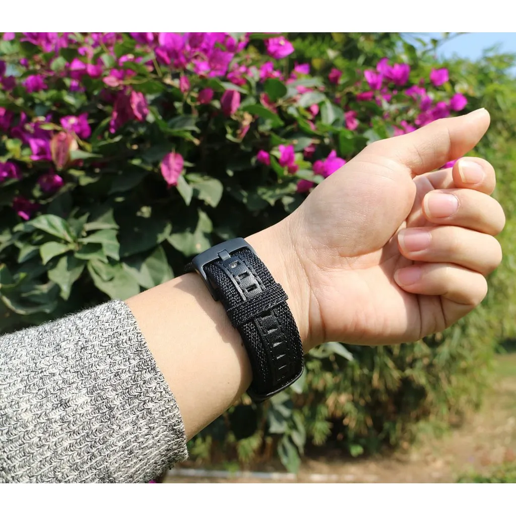 Correa de nailon tejido para reloj inteligente Haylou LS02 LS01, repuesto de pulsera deportiva de 20mm para Venu SQ