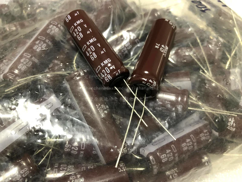 2024 NEW 10pcs 68uF 420V NIPPON Chemi-Con NCC KMG Series 12.5x40mm 420V68uF Aluminum Electrolytic Capacitor