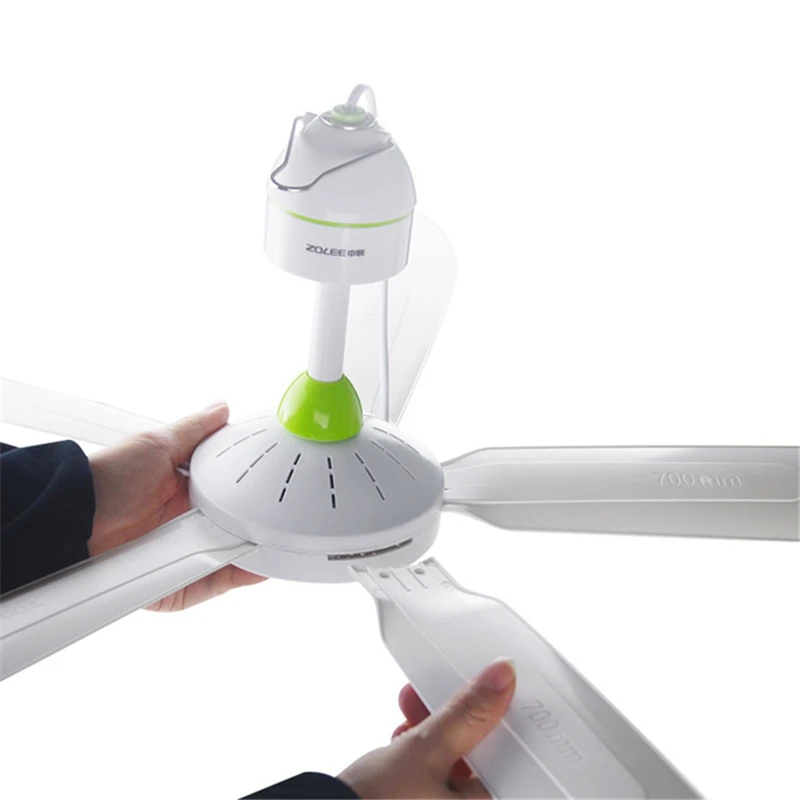 20W Mini 5 Blades Electric Ceiling Fan AC220-240V 50HZ Portable Hanging Fan &Diamater 70cm 27.5" Mosquito Net Fan For Home