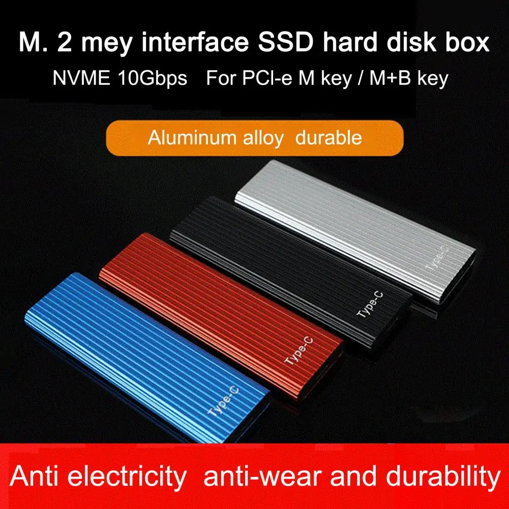 

Hard Drive Enclosure 10Gbps High Speed Portable USB 3.1 to M.2 NVME PCIe SSD Case Box for Computer