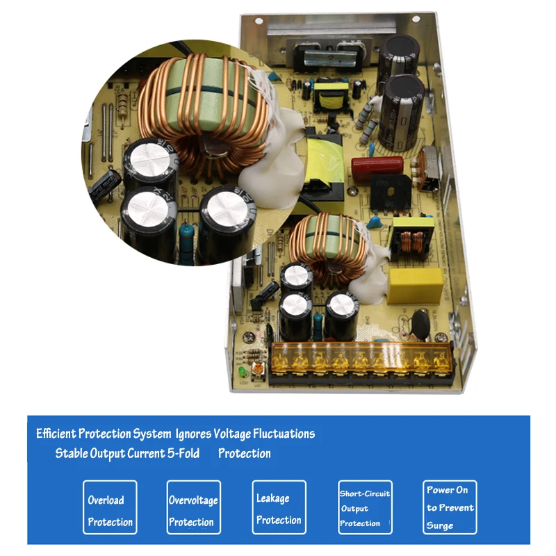 Full Of Power Regulated Output 12V Series Switching Power Supply 1A 5A 10A 20A 30A Monitoring Transformer 120W 240W 500W