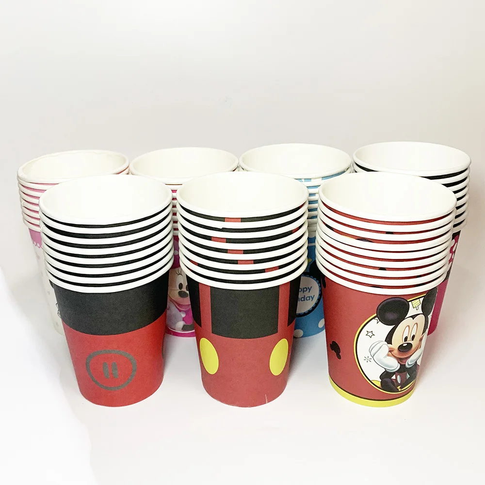 Disney Minnie Mickey Mouse Theme Paper Cup Boy Girl Birthday Party Baby Shower Decoration Supplie party Collection