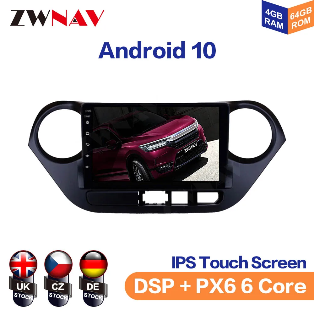 Android 10.0 4GB CarGPS Navigation For HYUNDAI i10 2018-2019 Auto Radio Multimedia Player Car Head Unit Tape Recorder DSP