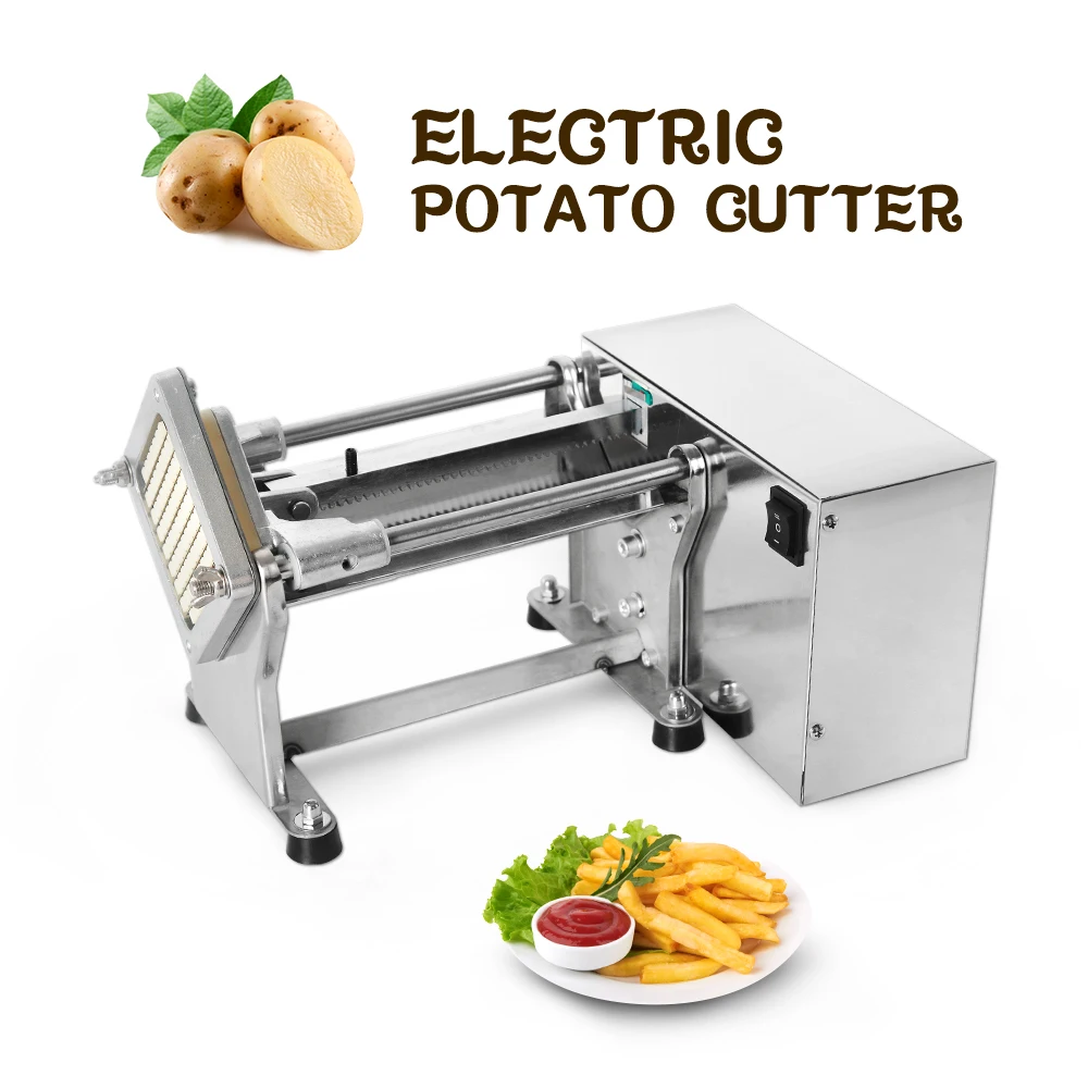 

Electric Potato Cutter Fries Maker Stainless Steel Chips Cutter Slicer 7/9/13mm Cutting Food Processor