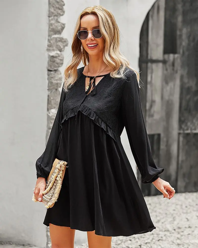 

Elegant Dress 2021 Fashion Women Lapel Party Dress Long Sleeve Casual Buttons Vintage High Waist Midi Vestido Oversized