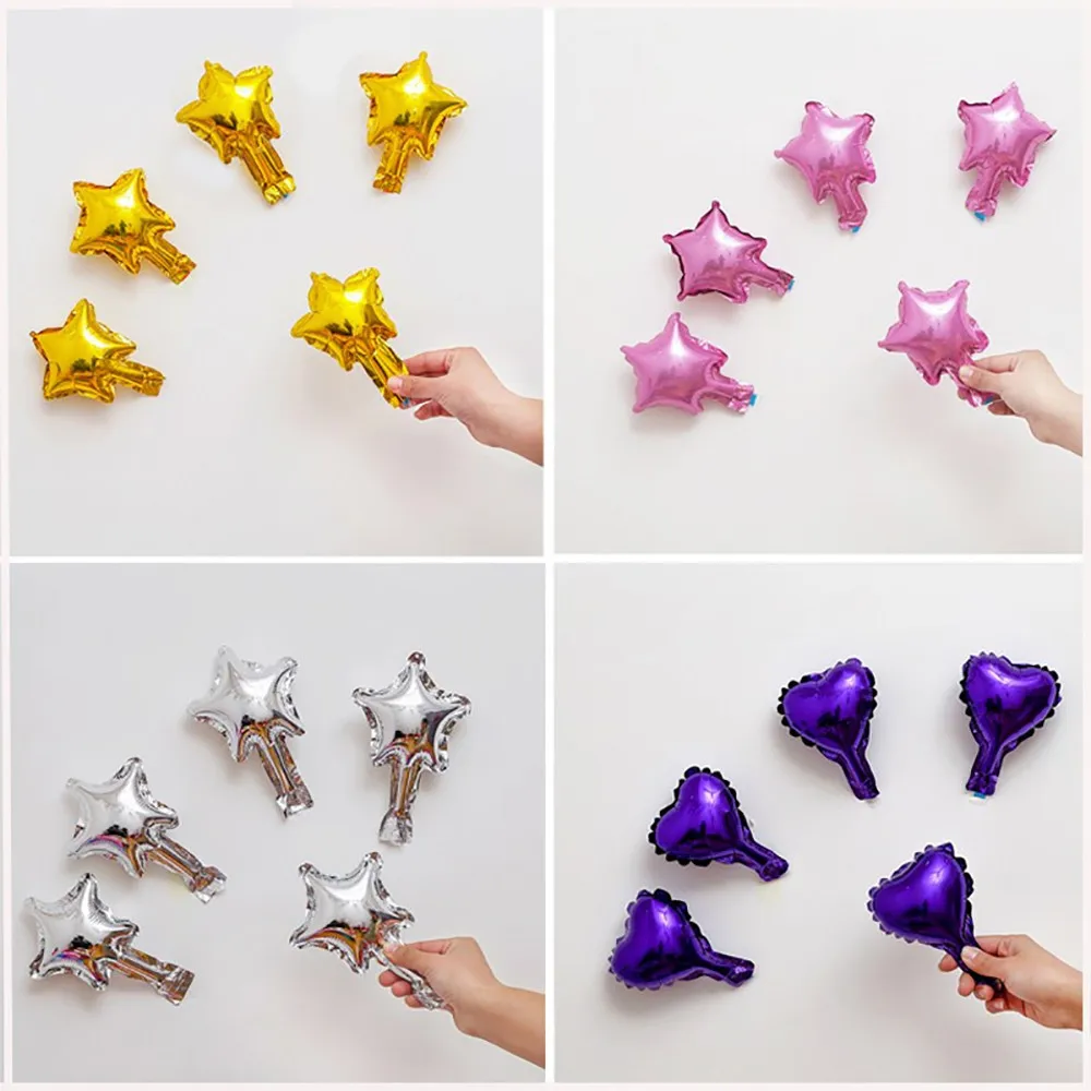 50pcs 5inch Foil Star Balloons Heart balloon Wedding Decoration Silver Gold Heart Balloons Birthday Baby Shower Wedding Supplies