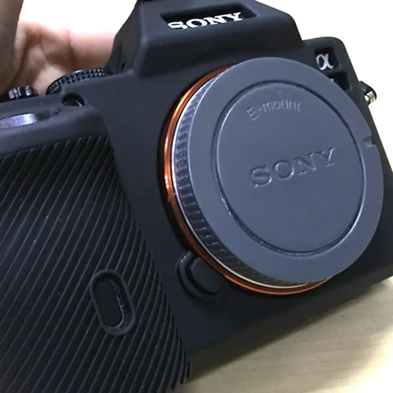 Funda de cámara de goma de silicona suave para Sony A7R A7S, funda protectora de cuerpo
