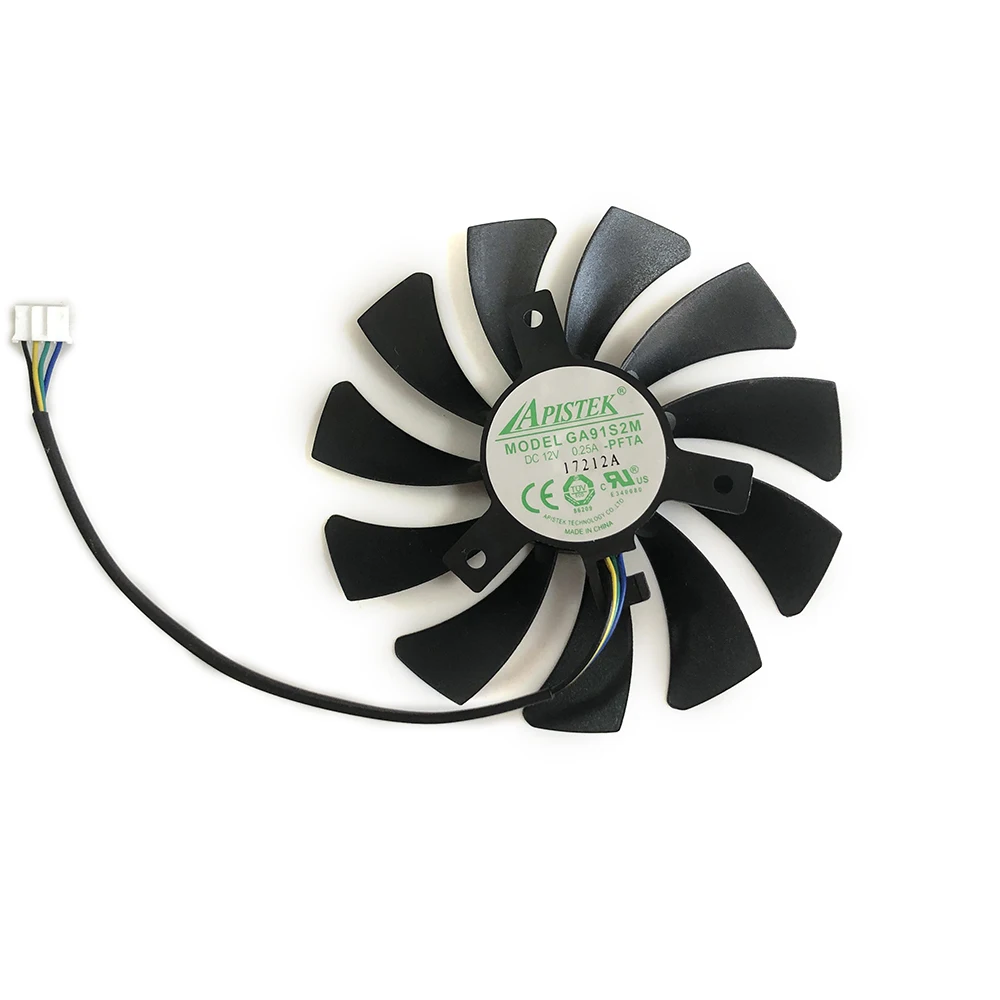 85MM,DIY GA91S2M,GPU Cooler,Video Card Fan,For SAPPHIRE RX560 RX550 2G D5,PowerColor RX 560/550 R7 350/240,Replace HA9010H12F-Z