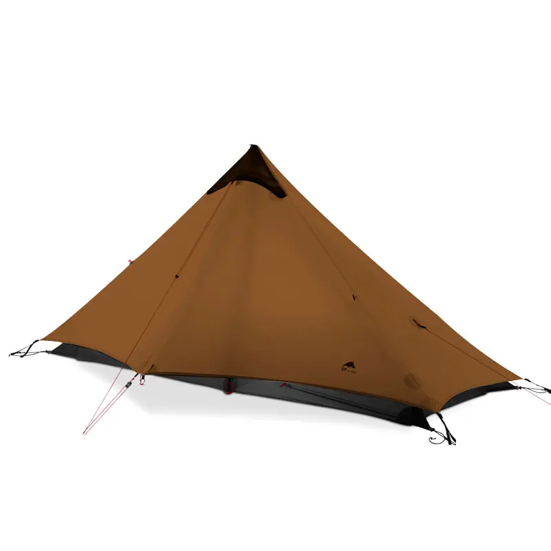 3F UL GEAR LanShan 1 Outdoor Ultralight Camping Tent 1 Person 3 Season Professional 15D Silnylon LanShan1 Rodless Tent