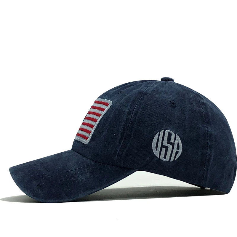 New Cotton Gorras Washed Baseball Cap Flag Of USA Hat Snapback Adjustable Mens Baseball Caps Brand Snapback Hat