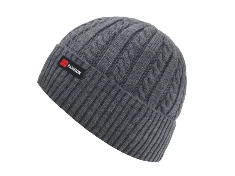 Marke Skullies Mützen Männer Winter Hüte Für Männer Kappe Frauen Winter Gestrickte Hut Männlich Warme Dicke Gorro Motorhaube Pelz Stricken Beanie Hut Kappe – Detail 11