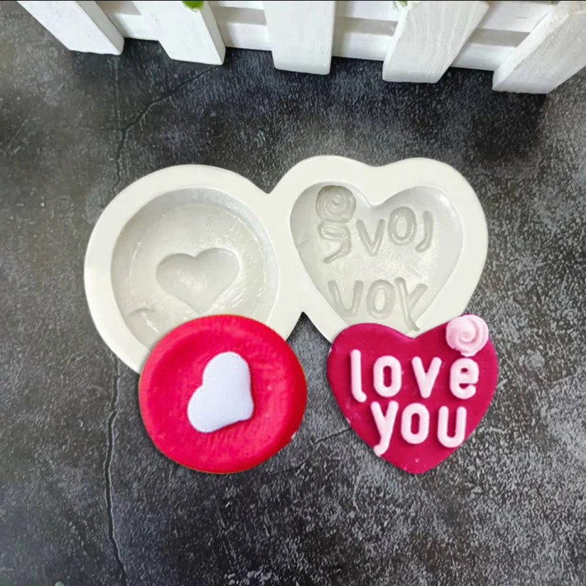 Bear LOVE Heart Silicone Sugarcraft Mold Resin Tools Cupcake Fondant Cake Decorating Tools