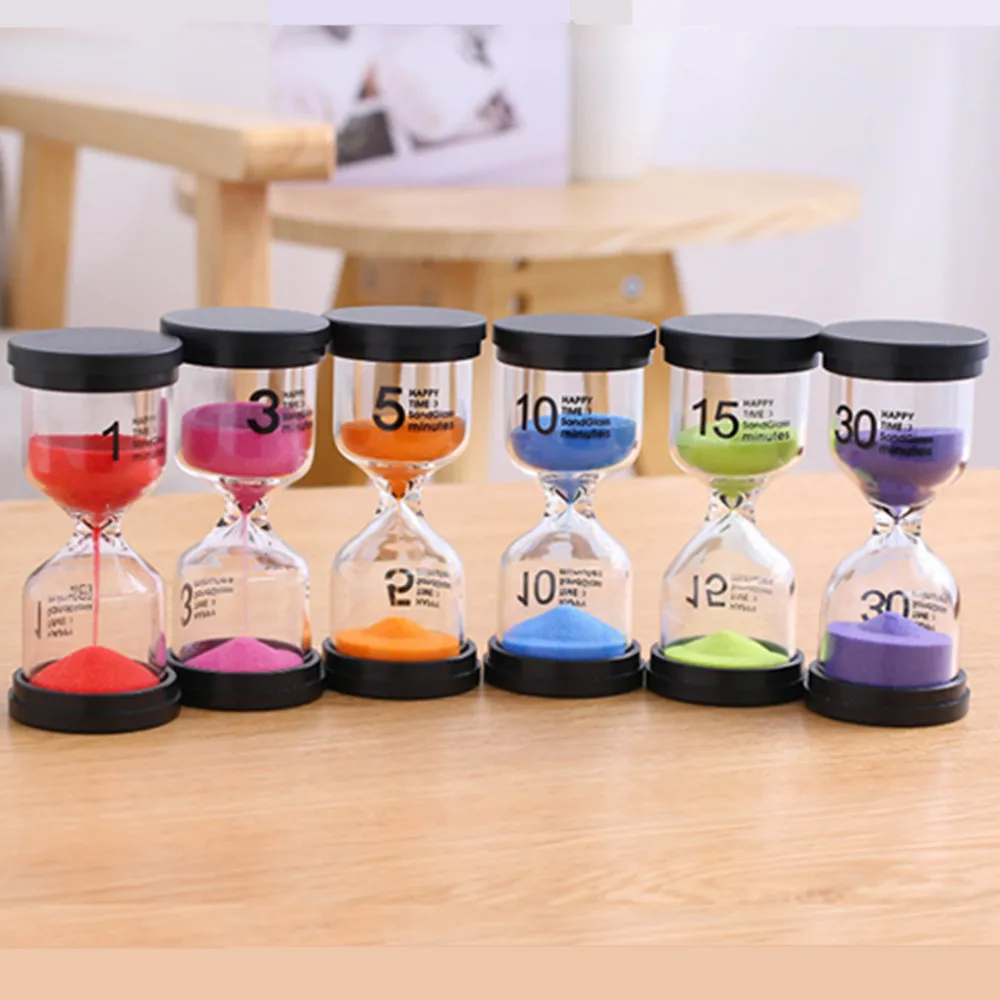 Plastic Cooking timer Hourglass 1/3/5/10/15/20/30 Minutes Timer Sand Watch Clock half Hour kids Gift Home Decoration Accessories