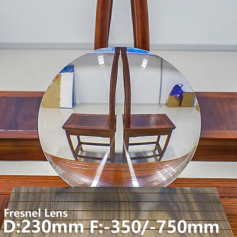 

Fresnel len D230mm F -350mm Reducing mirror Reduced imaging Large angle of view Negative focal length Customizable