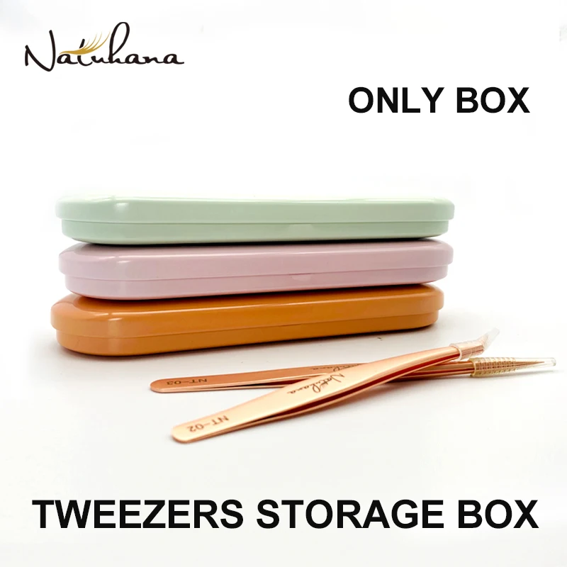 NATUHANA Professional Tweezer Storage Box for Eyelash Extension,Tweezer Organizer Case, Lashes Tweezer Box,Eyelash Planting Tool