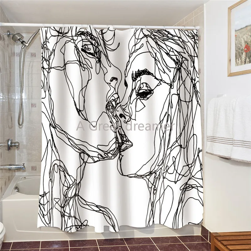 3D Animal Printed Blackout Shower Curtains For Bathroom Beach Scenery Waterproof Polyester Bath Bathtub Dropshipping Wholesaler