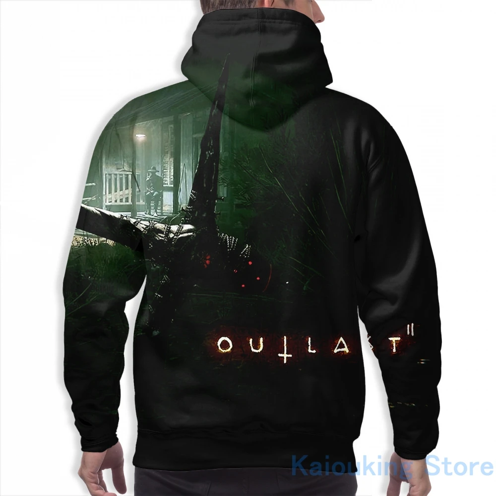 Mens Hoodies Sweatshirt for women funny Outlast 2 print Casual hoodie Streatwear