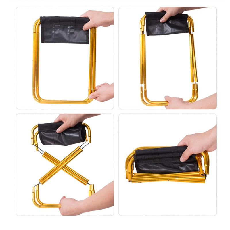 D5 Folding Small Stool Bench Stool Portable Outdoor Mare Ultra Light Subway Train Travel Picnic Camping Fishing Chair Foldable