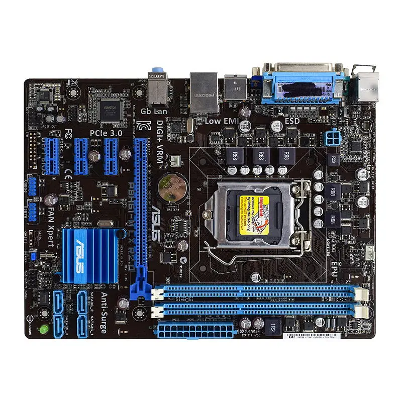 Imagem -03 - Lga 1155 Asus Motherboard P8h61-m Lx2 R2.0 Ddr3 Intel H61 Sata2 Suporte Usb 2.0 Xeon e3 1245 v2 Core i7 2700k Cpus