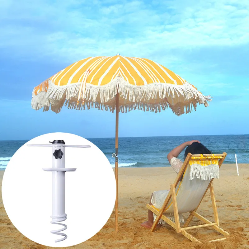 1PCS Beach Umbrella Stand Anchor Spike Parasol Holder Portable Umbrella Base for Garden Outdoor Rain Gear Tool Shade Accessories