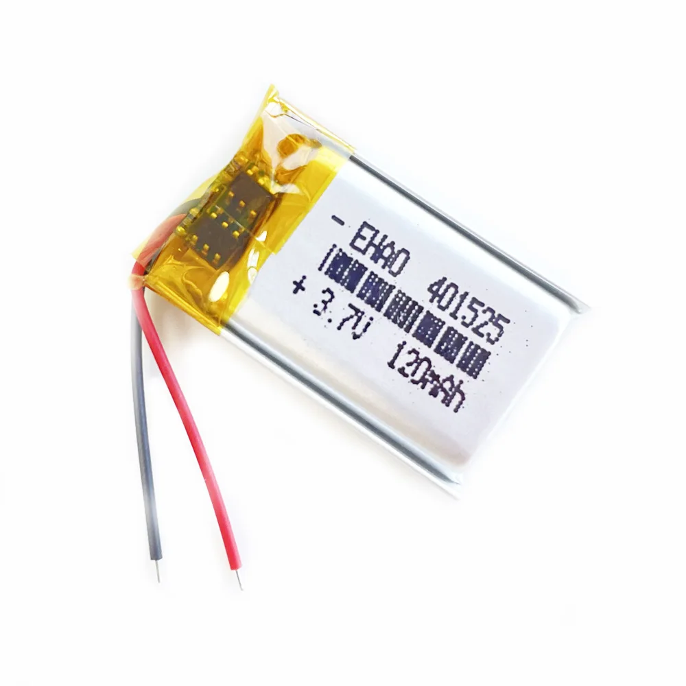 3.7V 120mAh 401525 Polymer Lithium Lipo Rechargeable battery For Smart Phone DVD MP3 MP4 Led Lamp Camera Massager