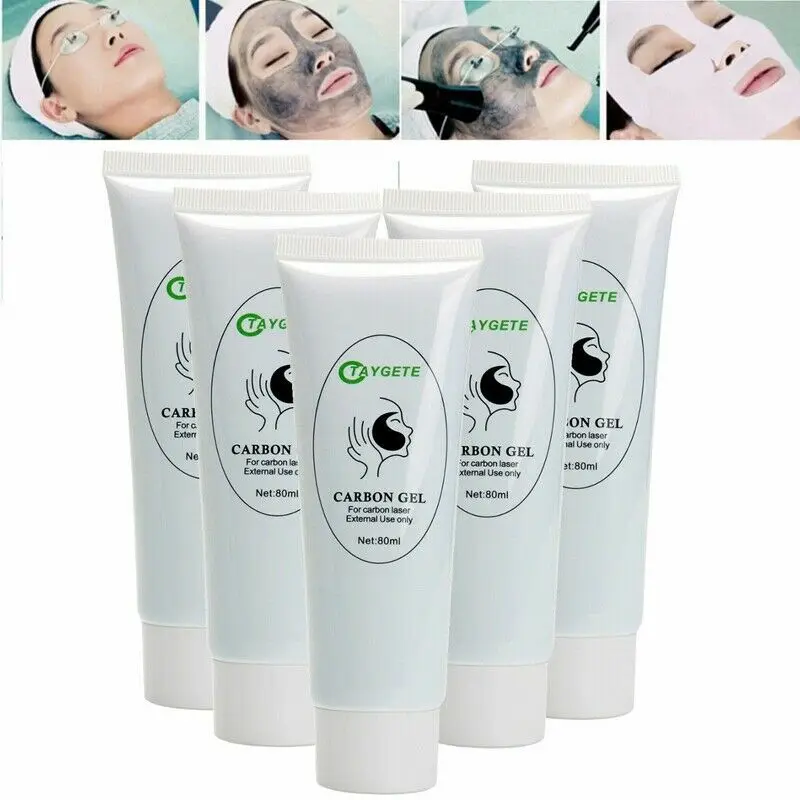 10pcs/Lot 80ml Carbon Laser Cream Black Doll Skin Rejuvernation Whitening ND Yag Laser Carbon Gel Cream Deep Cleansing