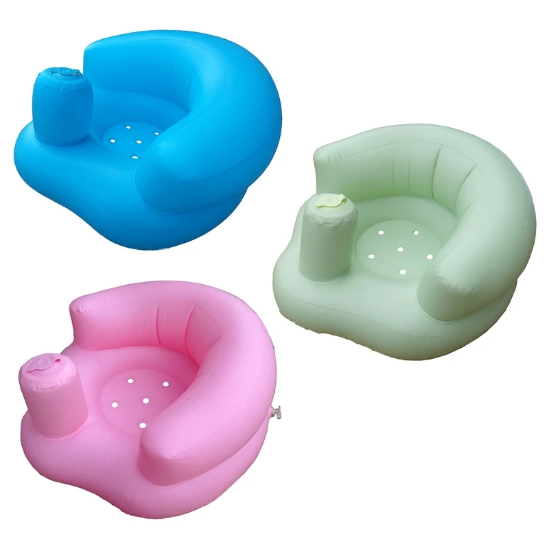 Asiento de aprendizaje portátil para bebé, silla de baño inflable de PVC, taburete de ducha para juegos, P31B