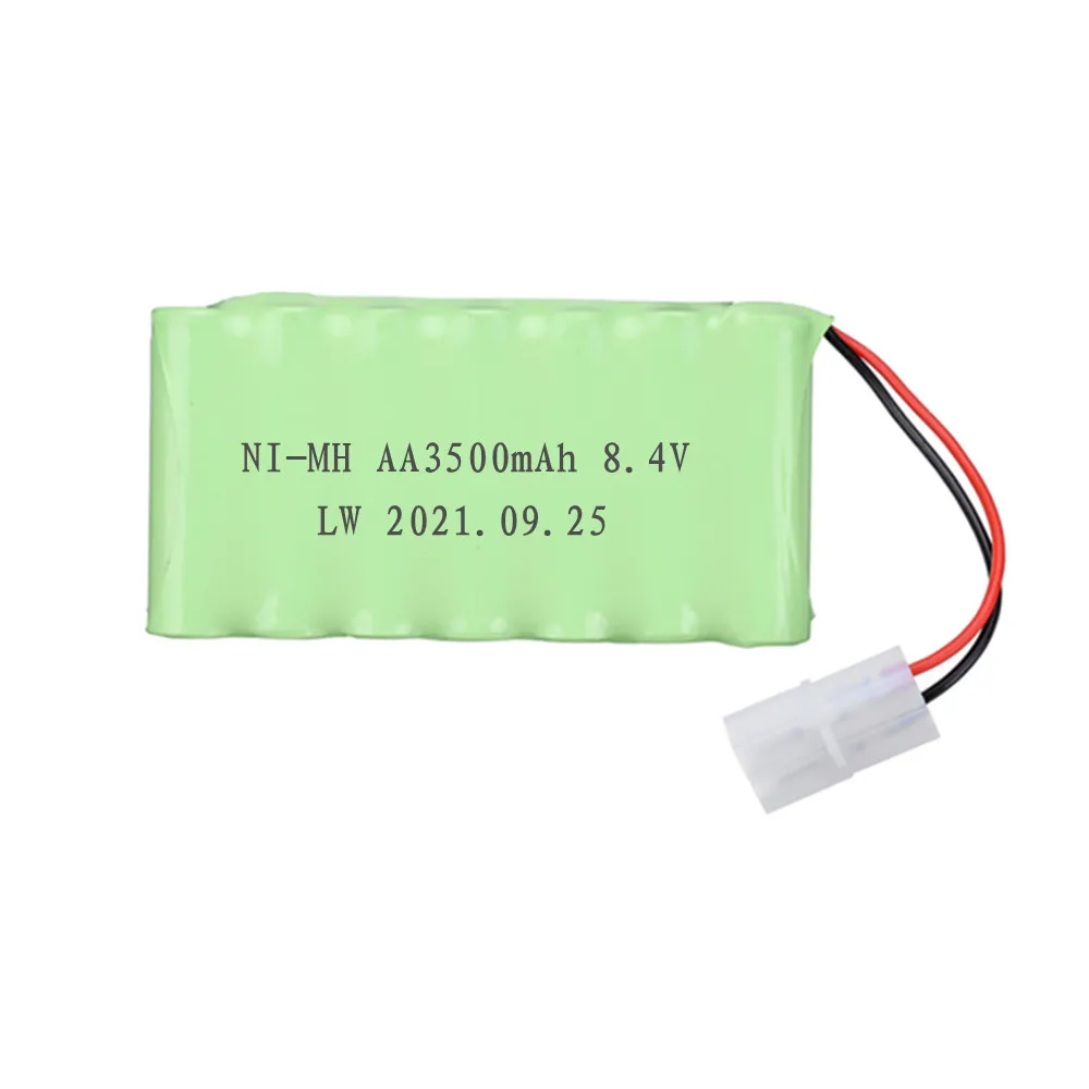 8.4 فولت 3500 مللي أمبير NiMH بطارية قابلة للشحن ل Rc خزانات السيارات القطارات روبوت قارب بندقية اللعب Ni-MH AA 3000 مللي أمبير 8.4 فولت بطارية تاميا التوصيل