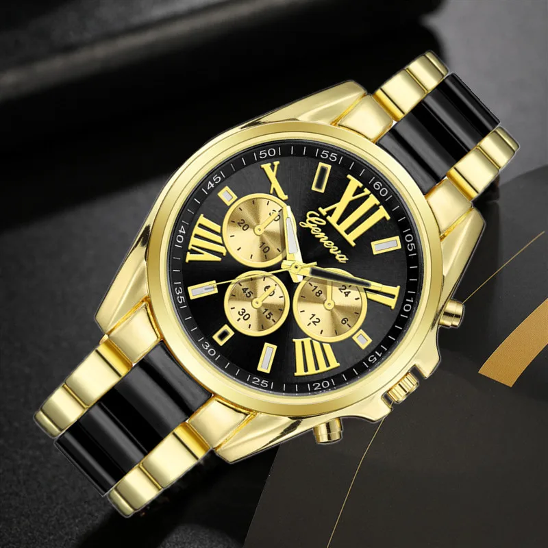 Luxury Brand Men Big Dial Stainless Steel Quartz Watch 2021 New Fashion Casual Business Wristwatch Male Military Clock Relogio