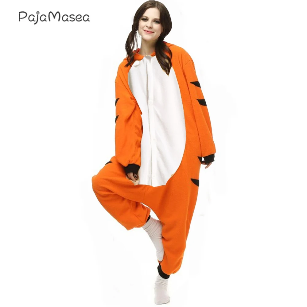 Mono de tigre de Bengala para hombres y adultos, pijama unido de dibujos animados para mujeres, disfraz de Cosplay de animales de juego de rol para