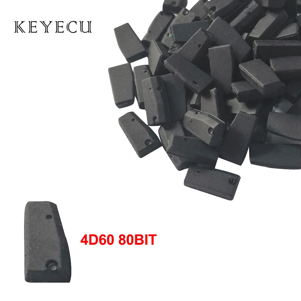 Keyecu 4D60 80BIT 80 Bit Carbon Auto Car Key Transponder Chip ID60 80Bit 4D Blank Chip