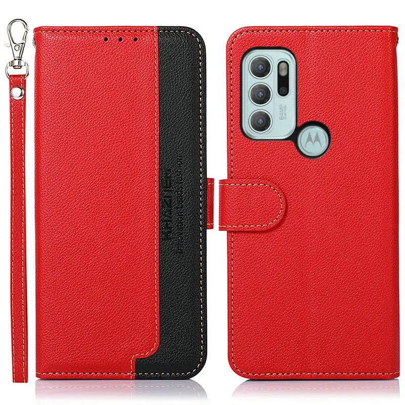 

MOTO G60S RFID Blocking Leather Wallet for Motorola Moto G60 S Flip Case Vintage Book Cover Moto E20 E30 E40 G31 G41 G51 G71 Bag