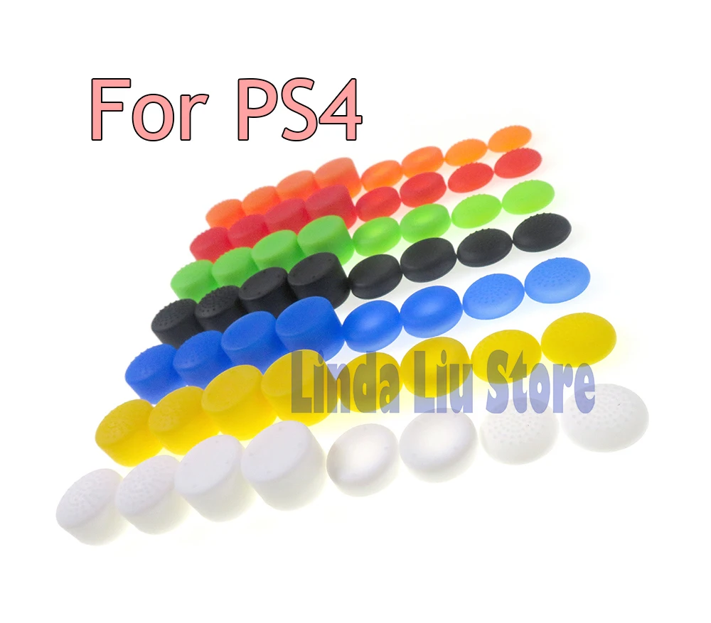 

50sets=400pcs Soft Silicone Thumbstick Enhanced Analog Joystick Grips Extra High for PS4 PS3 PS2 XBOX360 XBOXONE NS Pro