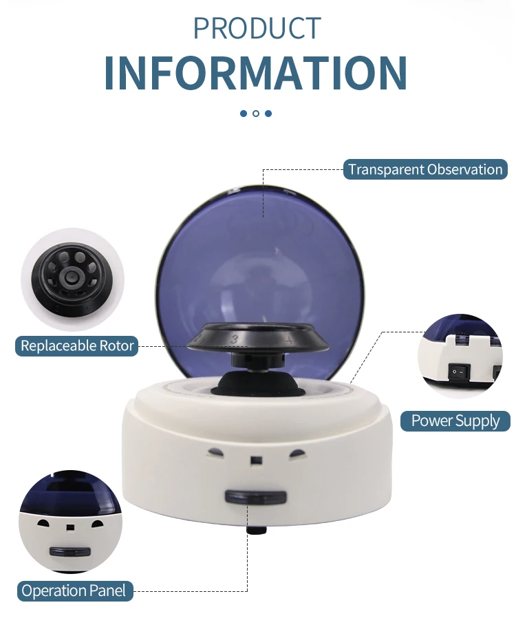 IKEME prp Mini Centrifuge  Laboratory Centrifuges 5000rpm 7000rpm Dlab para 0,2 0,5 1,5 2ml tubo centrífugo